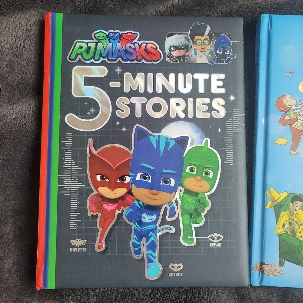 2-Pack 5 Minute Stories PJ Masks‎ Curious George Kids Bedtime Book
